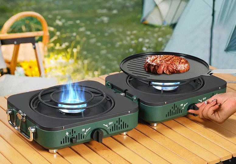2 burner portable butane stove