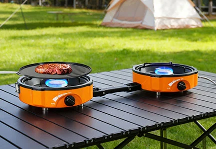 2 burner portable camping stove