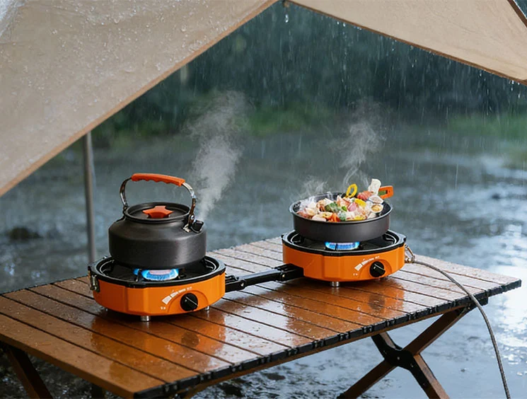 outdoor kitchen 2 burner stove