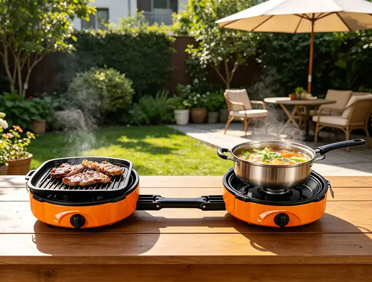 inset cooking pan butane stove