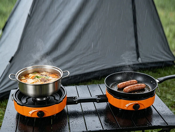 portable double camping stove