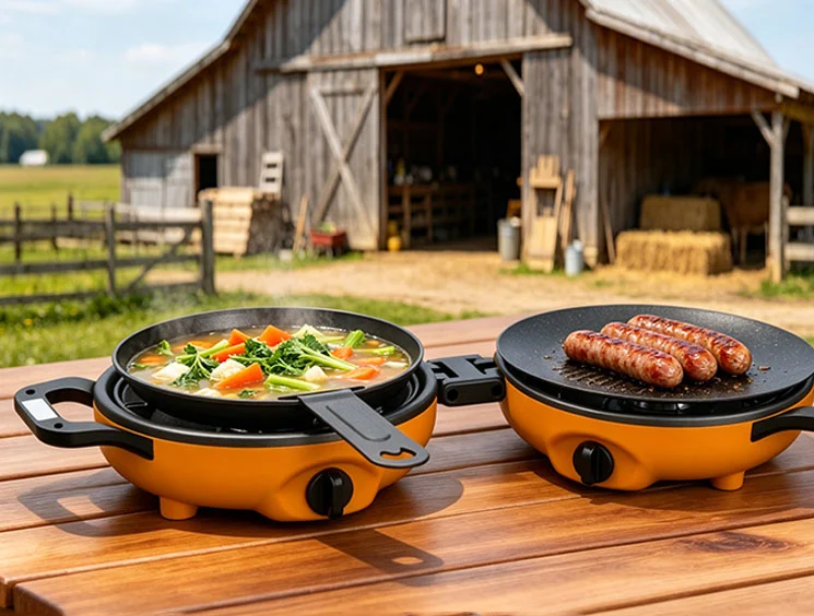 portable double camping stove