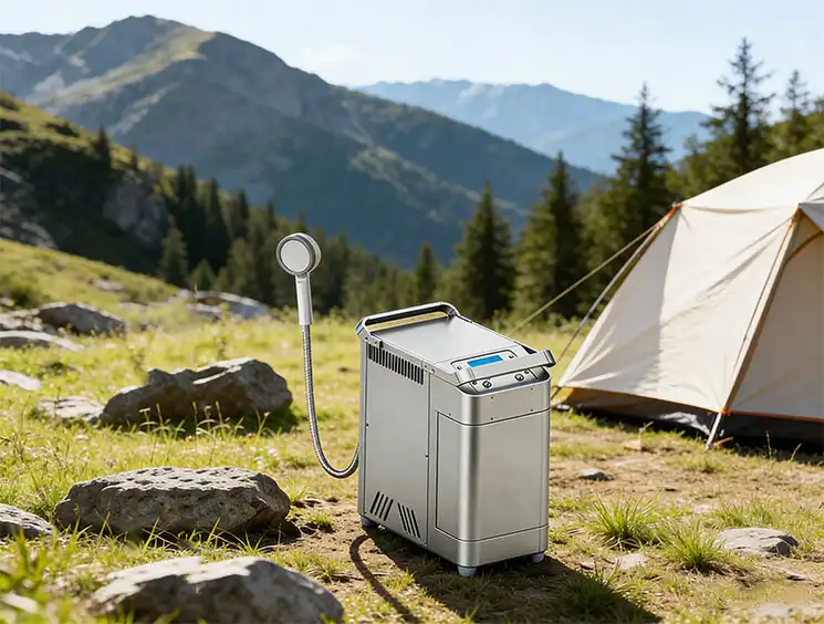 Buite propaan tenklose waterverwarmer vir hutte en karavane